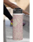 Pastel Floral Stainless Steel Water Bottle, Pastel Floral Water Bottle, Floral Vintage Design Drinkware, vintage Drinkware, Trendy water bottle-Mug-Dalge
