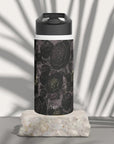 Dark Academia Stainless Steel Water Bottle, Dark Floral Water Bottle, Floral Drinkware, Dark Academia Drinkware, Vintage floral water bottle-Mug-Dalge