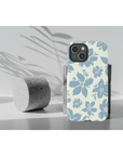 Cream Blue Aesthetic Pastel Floral Pastel phone case Int.