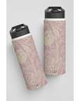 Pastel Floral Stainless Steel Water Bottle, Pastel Floral Water Bottle, Floral Vintage Design Drinkware, vintage Drinkware, Trendy water bottle-Mug-Dalge