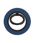 Movie Night Phone Ring Holder , magnetic phone ring featuring small black flowers on glossy dark blue background