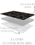 Mysterious Garden Laptop Case featuring matte dark floral design to full cover your MacBook in an artistic stylish way protecting it against falls and scratches .