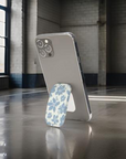 Cream Blue Phone Grip | Stylish Grip & Stand