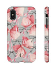 Dreamy Pink Bow Tough Phone Case | Durable Artistry