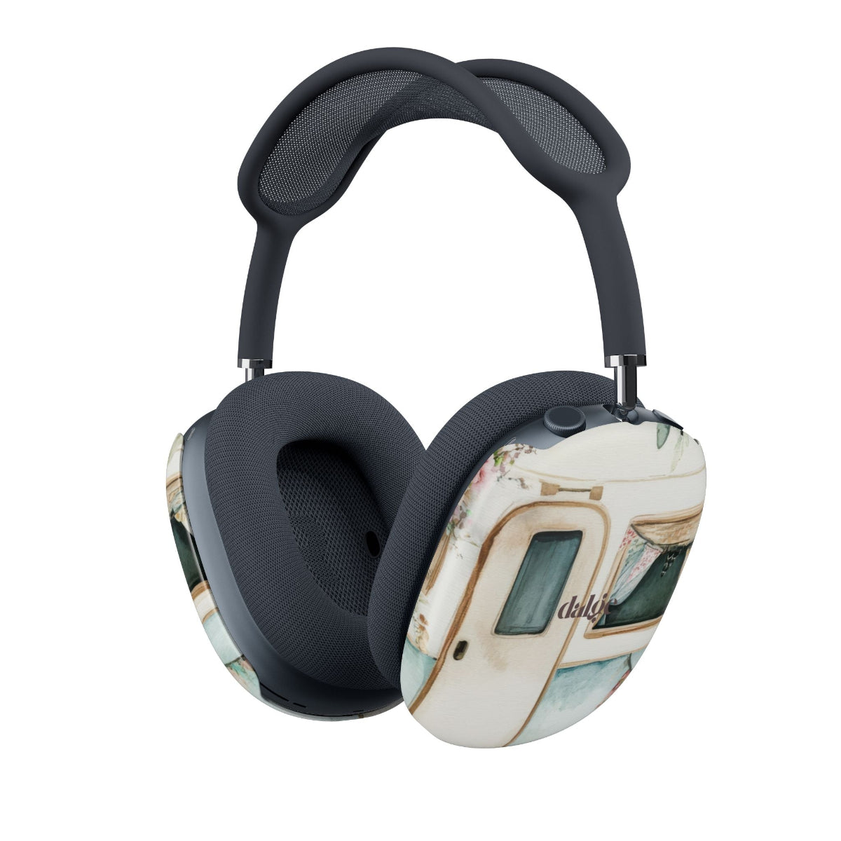 Pick Me Up At 8 AirPods Max Case with vintage camper art, lightweight, scratch-resistant, and wireless charging compatible.