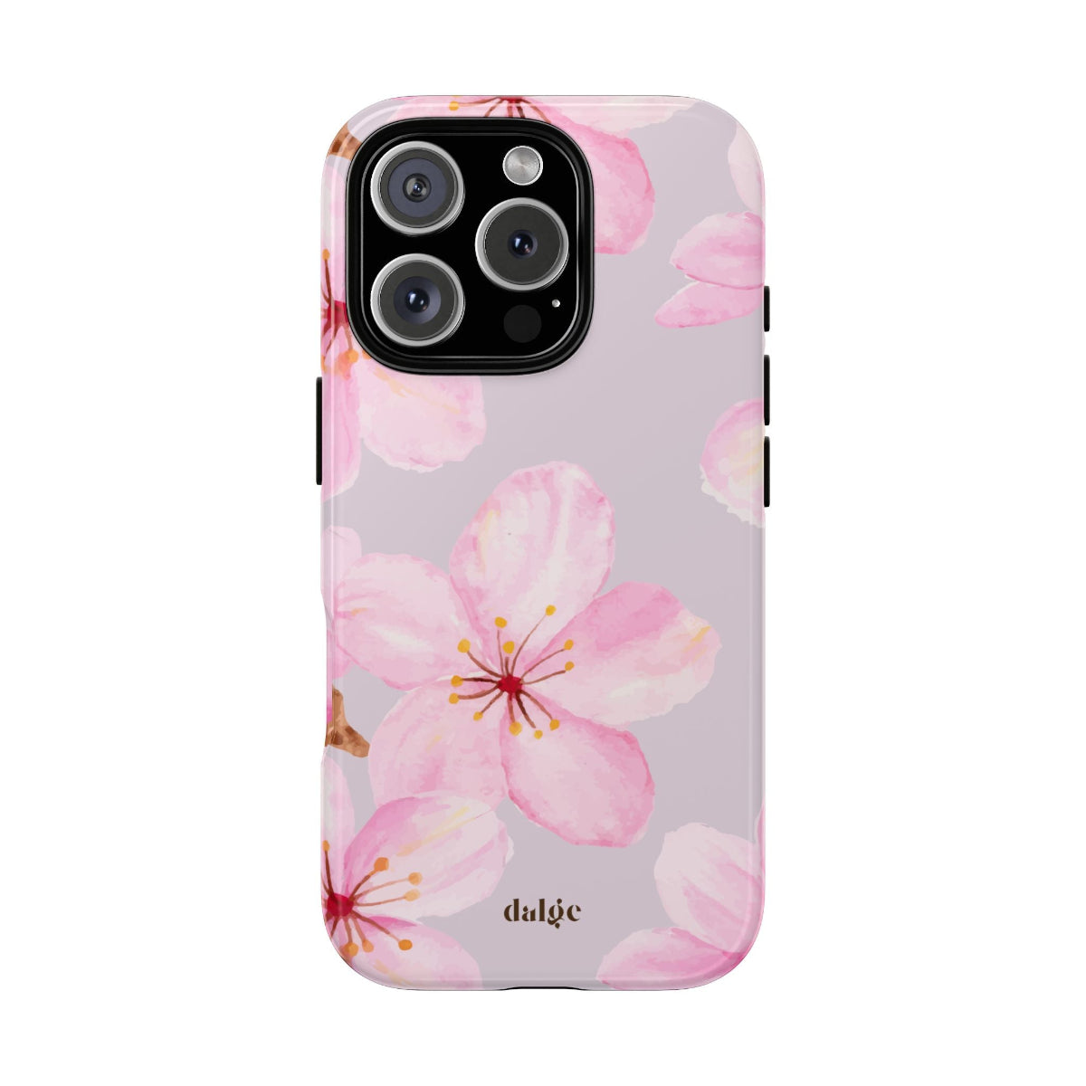 My Bouquet Tough Phone Case | Floral Tough Phone case featuring Pastel Pink Flowers on Pinkish Background 
