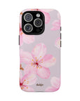 My Bouquet Tough Phone Case | Floral Tough Phone case featuring Pastel Pink Flowers on Pinkish Background 