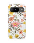 Floral phone case with a white background