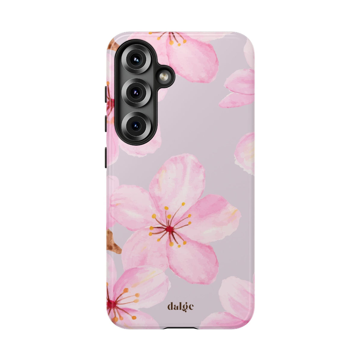 My Bouquet Tough Phone Case | Floral Tough Phone case featuring Pastel Pink Flowers on Pinkish Background 