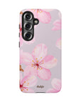 My Bouquet Tough Phone Case | Floral Tough Phone case featuring Pastel Pink Flowers on Pinkish Background 