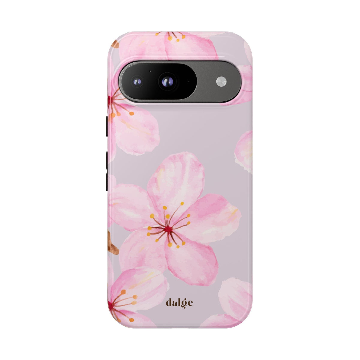 My Bouquet Tough Phone Case | Floral Tough Phone case featuring Pastel Pink Flowers on Pinkish Background 