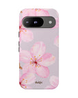 My Bouquet Tough Phone Case | Floral Tough Phone case featuring Pastel Pink Flowers on Pinkish Background 