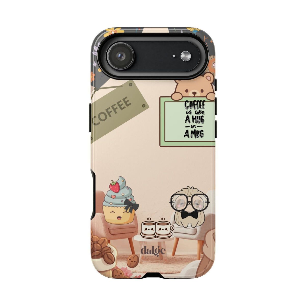 Lazy Lou And Sprinkles On A Coffee Date Phone Case | Vivid artwork featuring Lazy Lou and Sprinkles for a playful, stylish look.