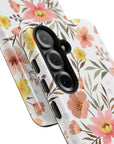 Phone case with floral pattern on a white background