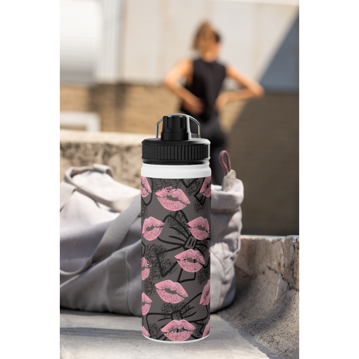 Dark Dream 2 Stainless Steel Water Bottle, Sports Lid, Dark Dream 2 Drinkware-Waterbottle-Dalge