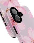 My Bouquet Tough Phone Case | Floral Tough Phone case featuring Pastel Pink Flowers on Pinkish Background 