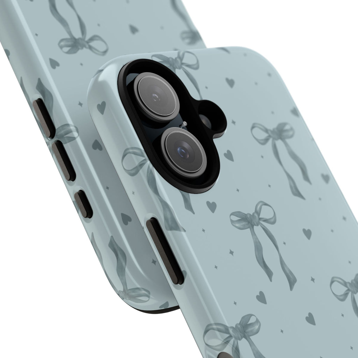 My Blues Tough Case with vintage-blue bow pattern.