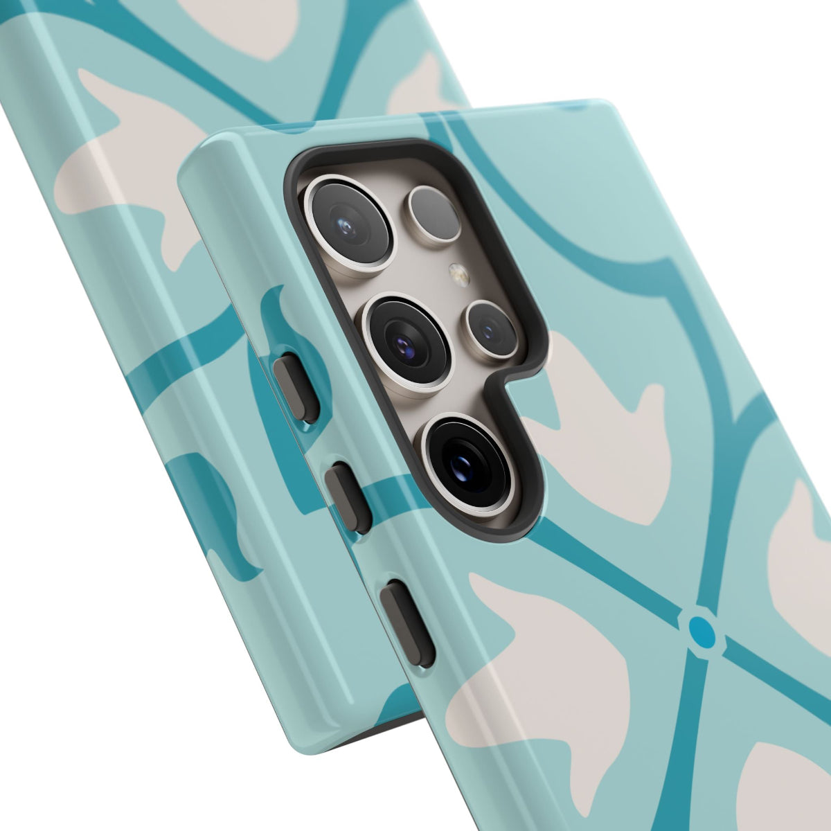 Spanish Riviera Tough phone Case featuring Spanish blue an d white Spanish designs for an artistic full coverage 