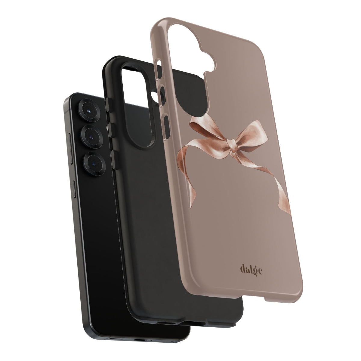 Fall-themed tough phone case from the Toffee Latte Collection featuring a pink bow.&quot;