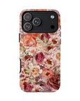 Fall delight Tough Phone Case featuring floral designs in fall aesthetic from our collection Toffee Latte