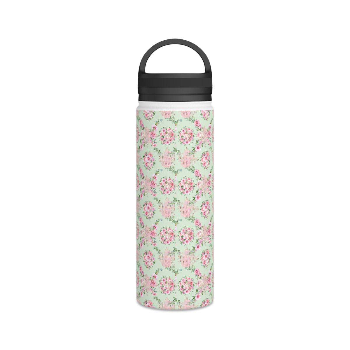 Shabby Chic Moments Stainless Steel Water Bottle, Handle Lid