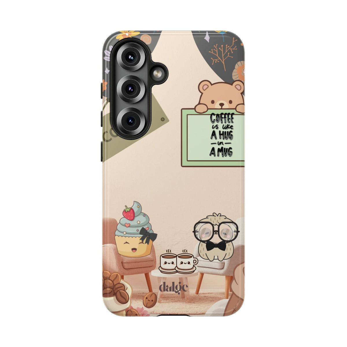 Lazy Lou And Sprinkles On A Coffee Date Phone Case | Durable, dual-layer case with cozy café charm and easy-access ports.