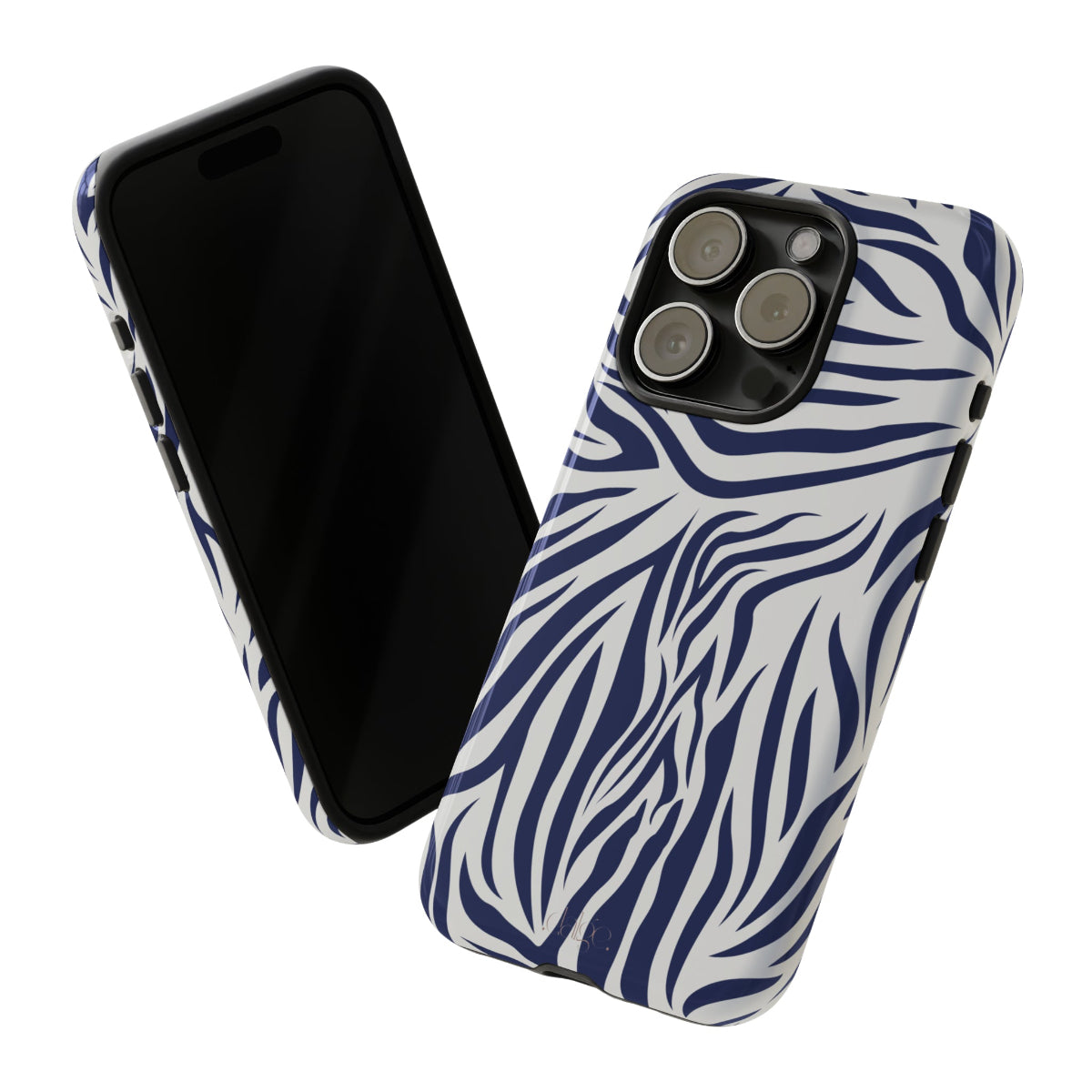 Midnight Blue Animal Print Tough phone case