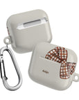 Fall Wedding Glossy AirPods Case | Toffee Latte Collection with Plaid Bow