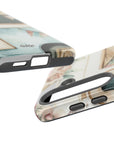Pick Me Up At 8 Tough Phone Case – Slim, impact-resistant case with vintage watercolor camper and floral scene, available in glossy or matte finish.