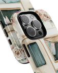Pick Me Up At 8 Tough Phone Case – Slim, impact-resistant case with vintage watercolor camper and floral scene, available in glossy or matte finish.