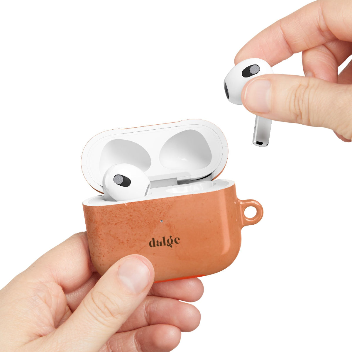 Trendy Pumpkin Pie AirPods Case with unique design and protective cover, ideal for stylish and secure earbud storage.