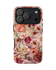 Fall delight Tough Phone Case featuring floral designs in fall aesthetic from our collection Toffee Latte