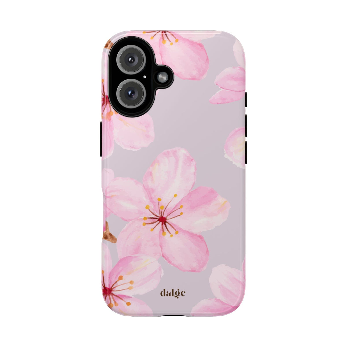 My Bouquet Tough Phone Case | Floral Tough Phone case featuring Pastel Pink Flowers on Pinkish Background 