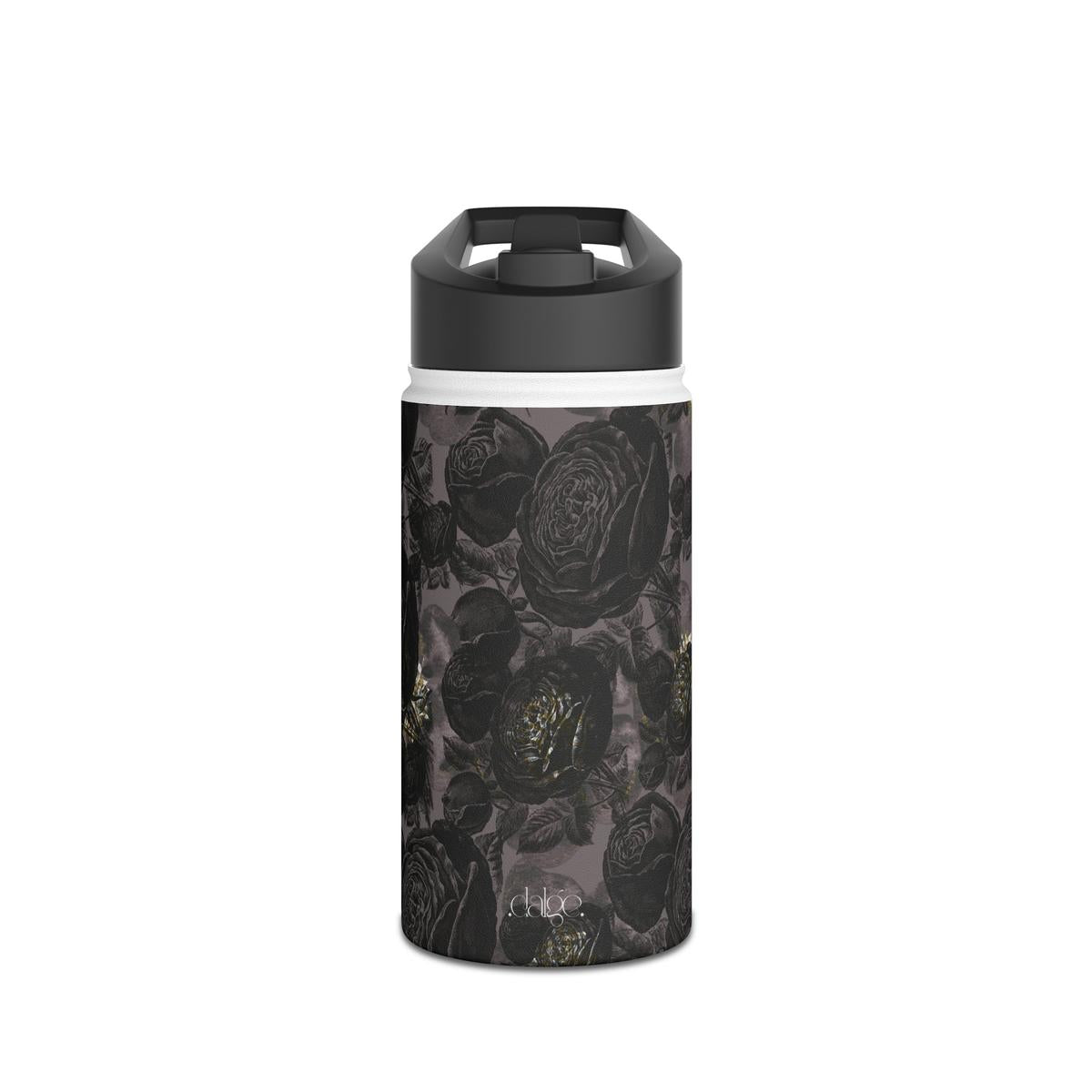 Dark Academia Stainless Steel Water Bottle, Dark Floral Water Bottle, Floral Drinkware, Dark Academia Drinkware, Vintage floral water bottle-Mug-Dalge