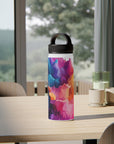 Spring's Palette Stainless Steel Water Bottle - Leakproof with Handle Lid