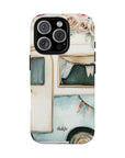 Pick Me Up At 8 Tough Phone Case – Slim, impact-resistant case with vintage watercolor camper and floral scene, available in glossy or matte finish.