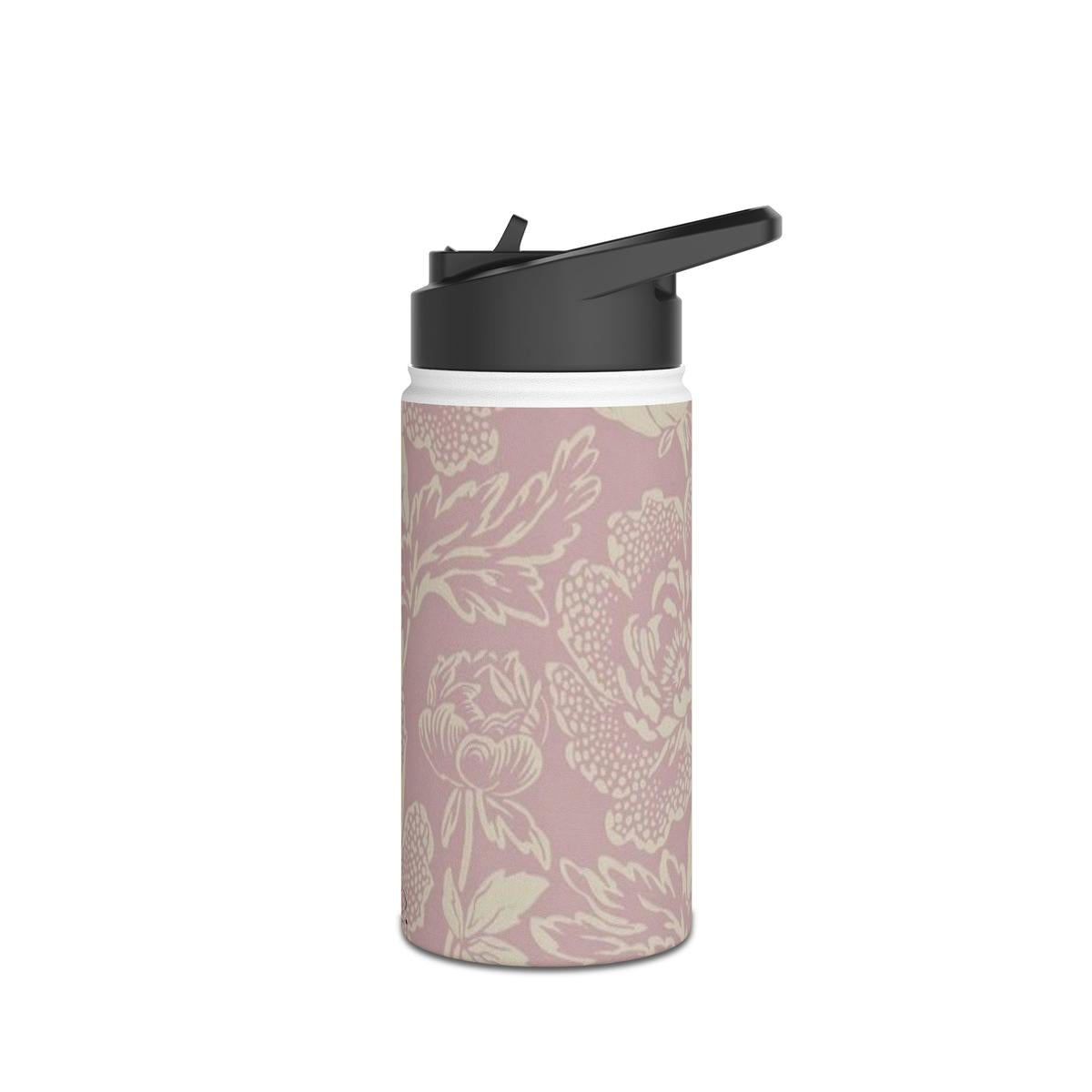 Pastel Floral Stainless Steel Water Bottle, Pastel Floral Water Bottle, Floral Vintage Design Drinkware, vintage Drinkware, Trendy water bottle-Mug-Dalge