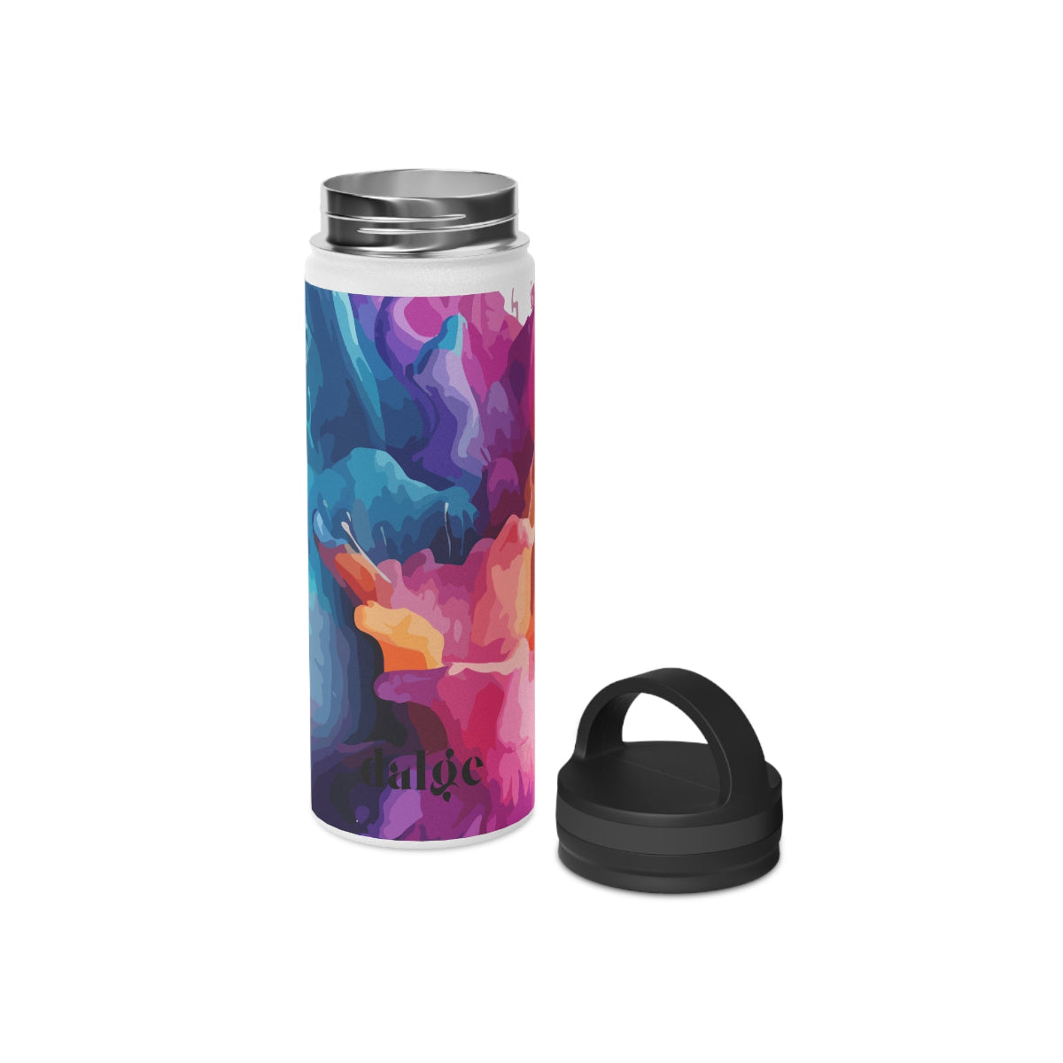 Spring&#39;s Palette Stainless Steel Water Bottle - Leakproof with Handle Lid