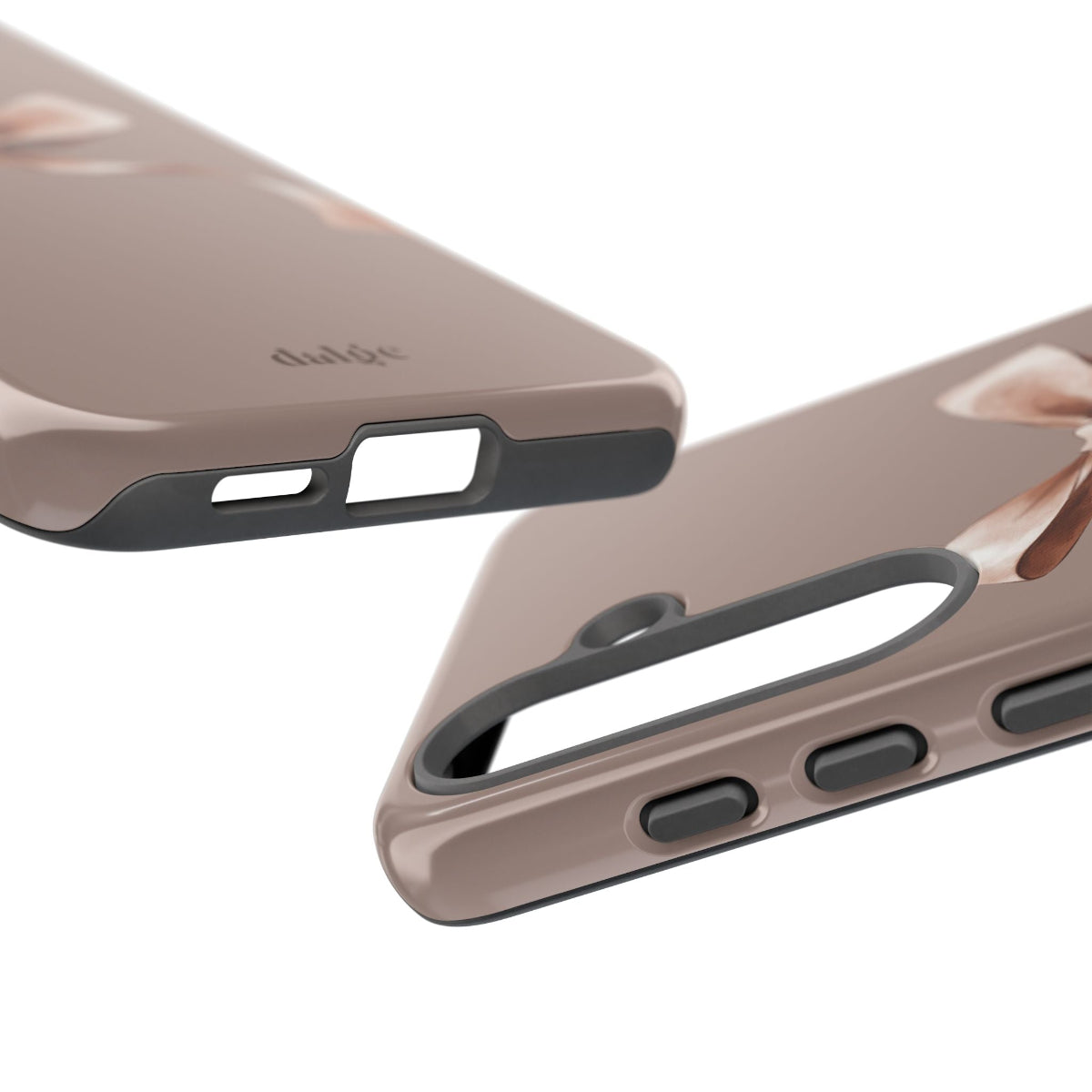 Fall-themed tough phone case from the Toffee Latte Collection featuring a pink bow.&quot;