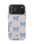 Ballet-Inspired Adage Tough Phone Case | Shockproof protector with blue bows design.