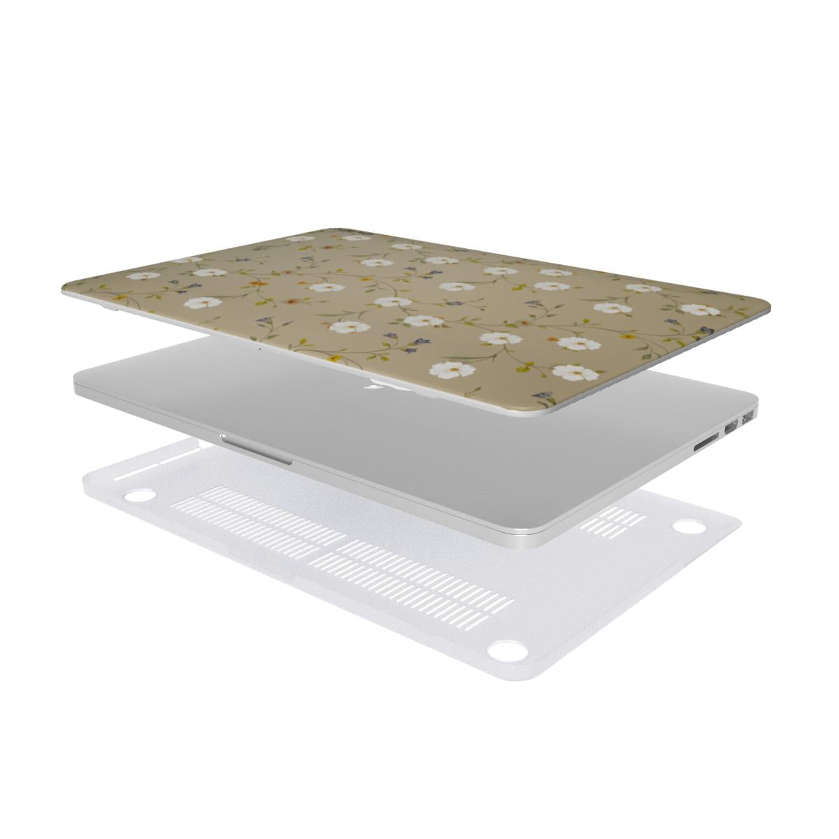 Floral Bliss Laptop Case featuring small floral design on beige background from Spring Edition collection