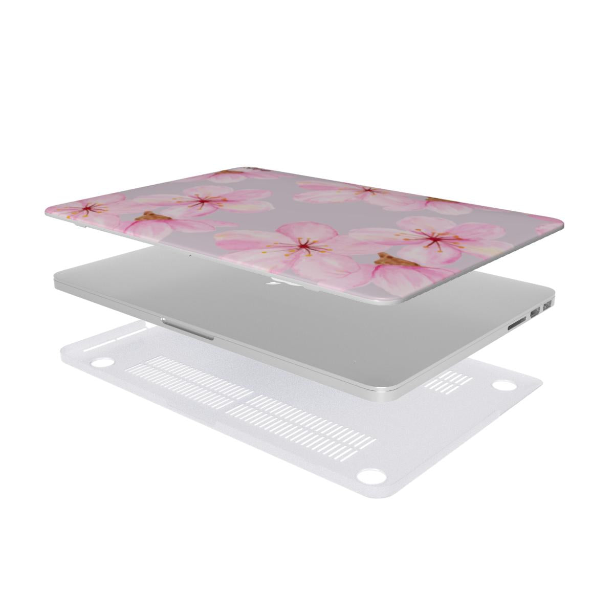My Bouquet Laptop Case | Pink Floral MacBook Case Fully Covering the MacBook