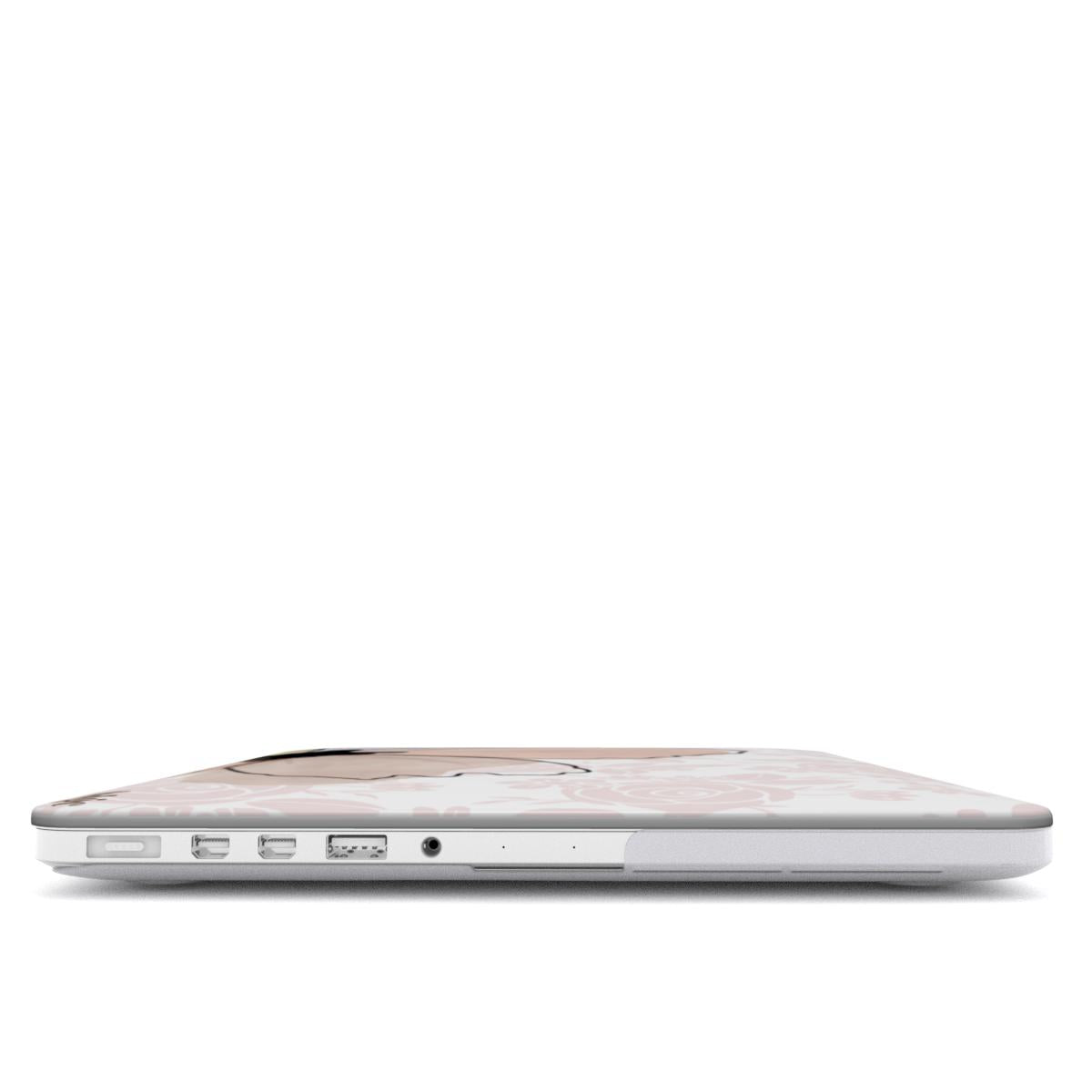 Flower Party MacBook Case featuring pastel Flowers on white background fully protecting your MacBook