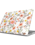 Laptop with a floral design on a white background