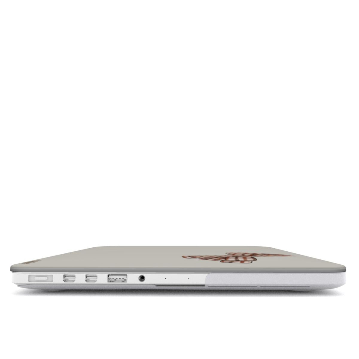 Laptop with a brand logo on a white background