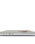 Laptop with a brand logo on a white background
