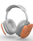 Vibrant orange Pumpkin Pie AirPods Max case from the Toffee Latte collection featuring rustic rusty lines for seasonal style and protection