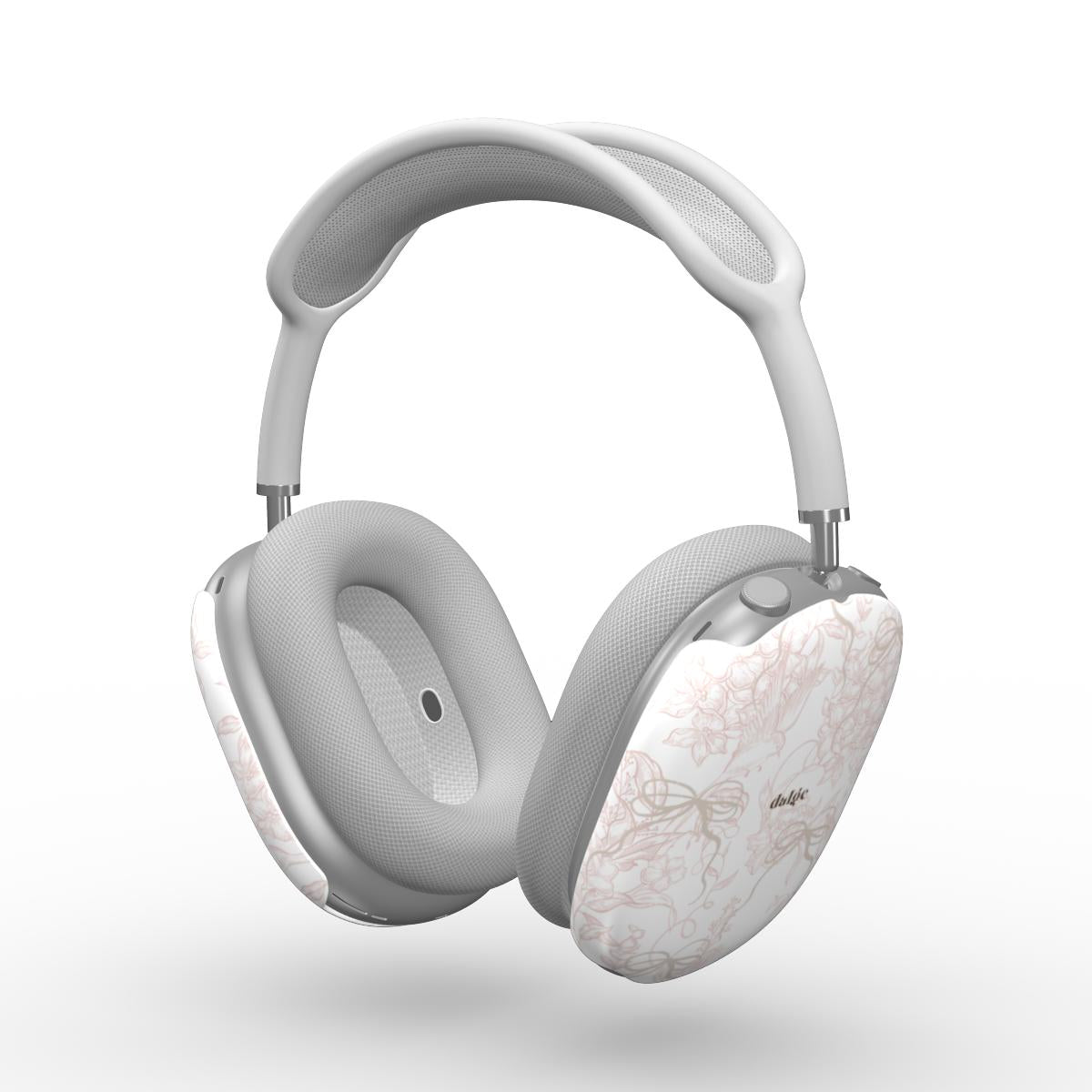 Pale Bouquet Max Cases for AirPods Max with delicate floral design and blush-toned vines, providing sleek, lightweight protection against everyday bumps.