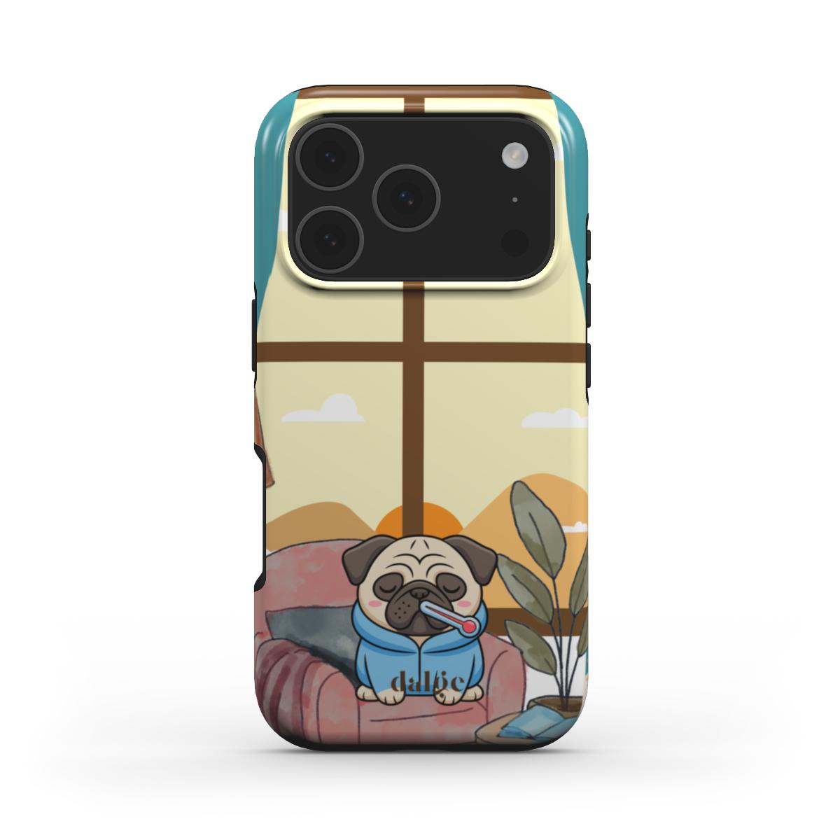 Ollie Was Sick On Valentine’s Phone Case showing a cozy scene of Ollie