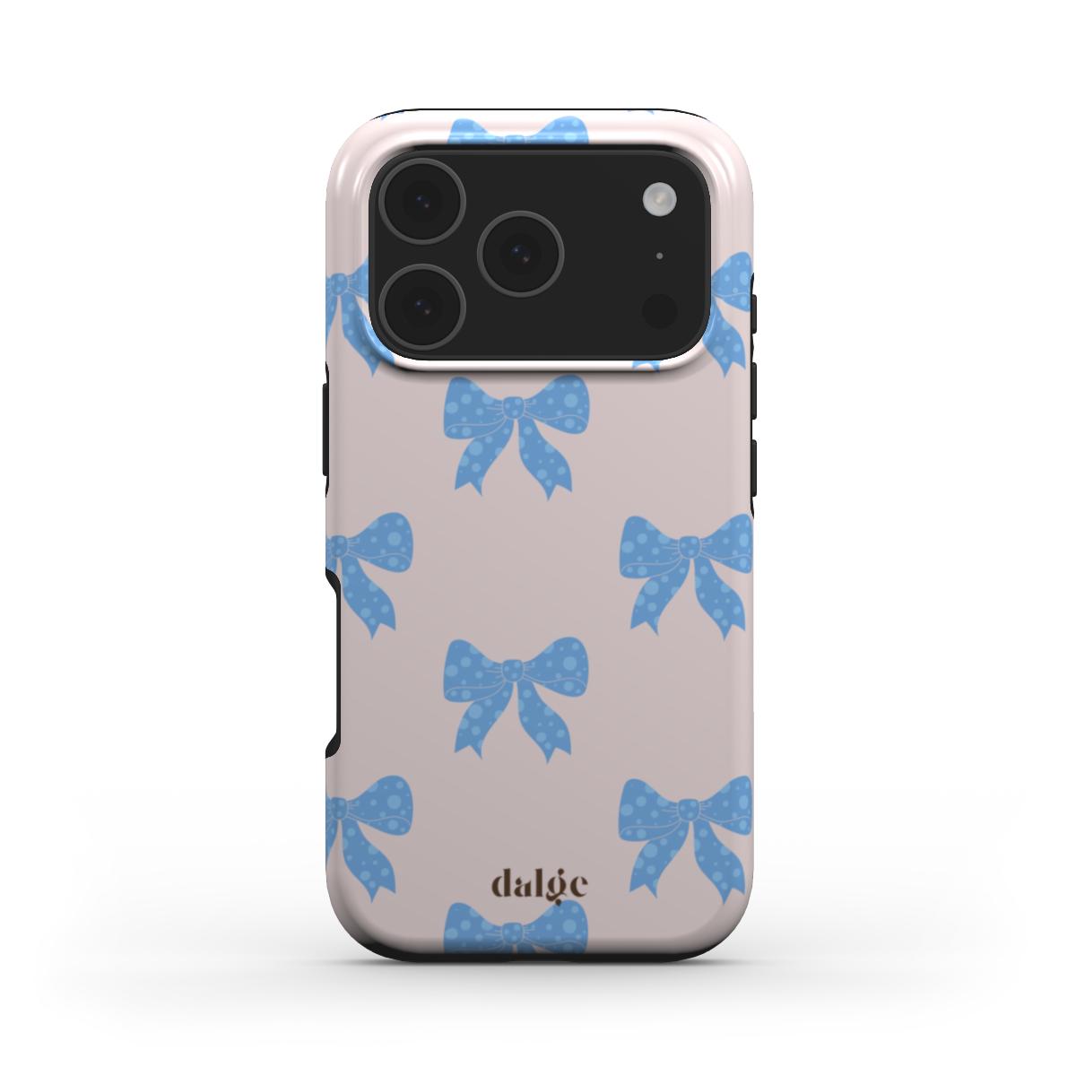 Adage Tough Phone Case | Ballet-inspired shockproof protection with elegant blue bows.
